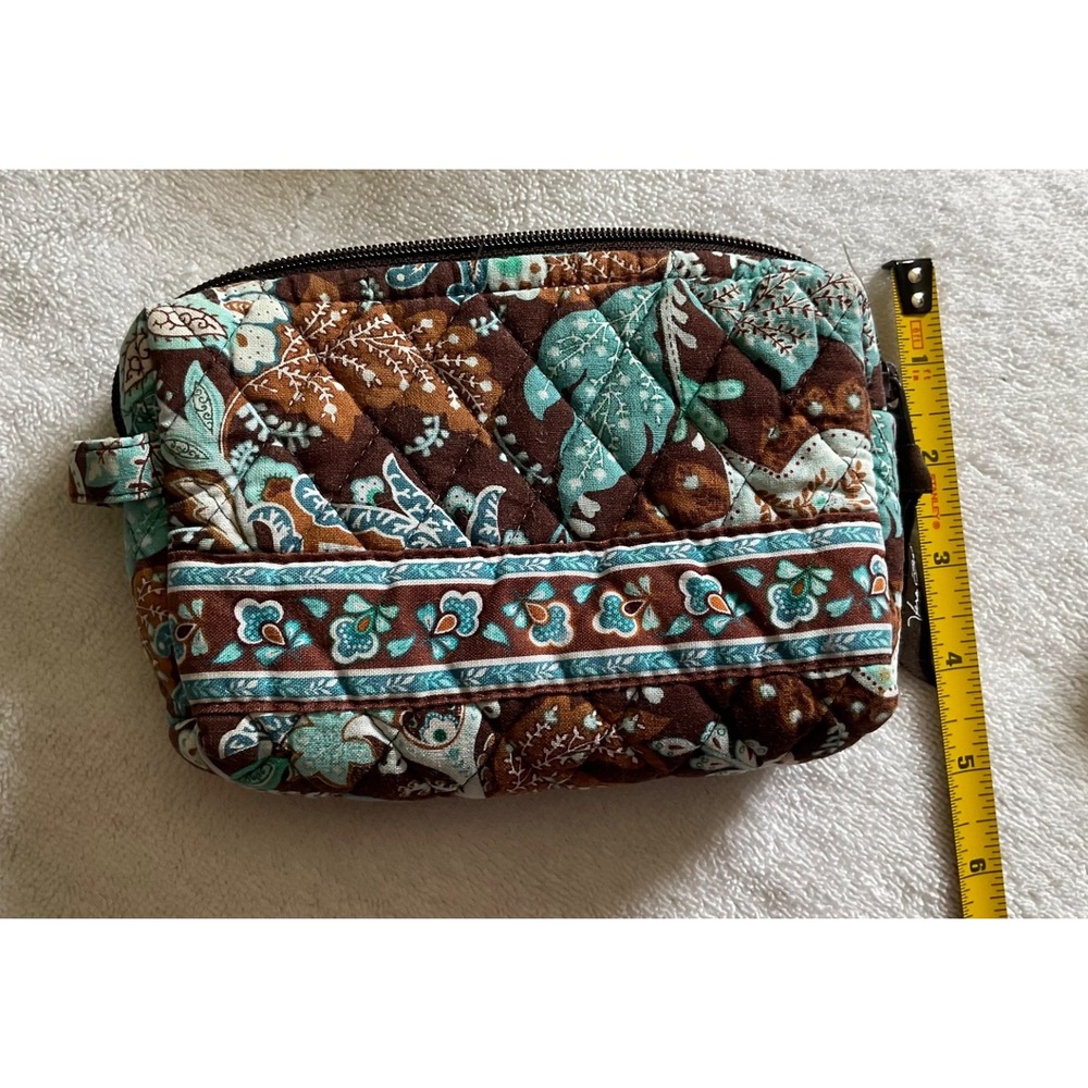 Lot 2 Vera Bradley Cosmetic Bag & Coin Purse "Retired"2006 Java Blue, Medit.Blue - Picture 4 of 12